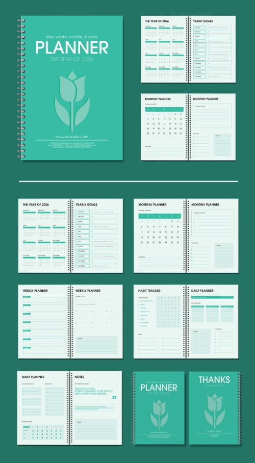2026 InDesign Calendar Templates 51xINDD