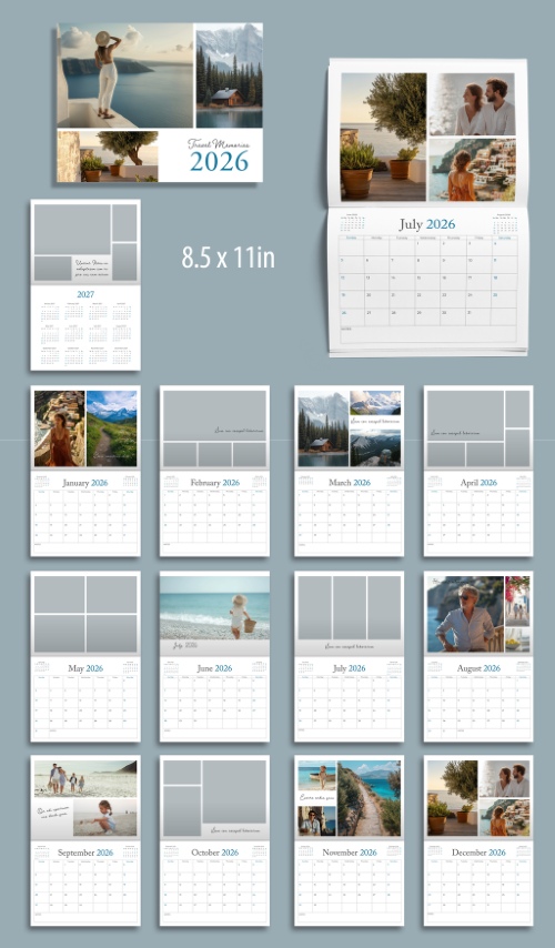 2026 InDesign Calendar Templates 51xINDD