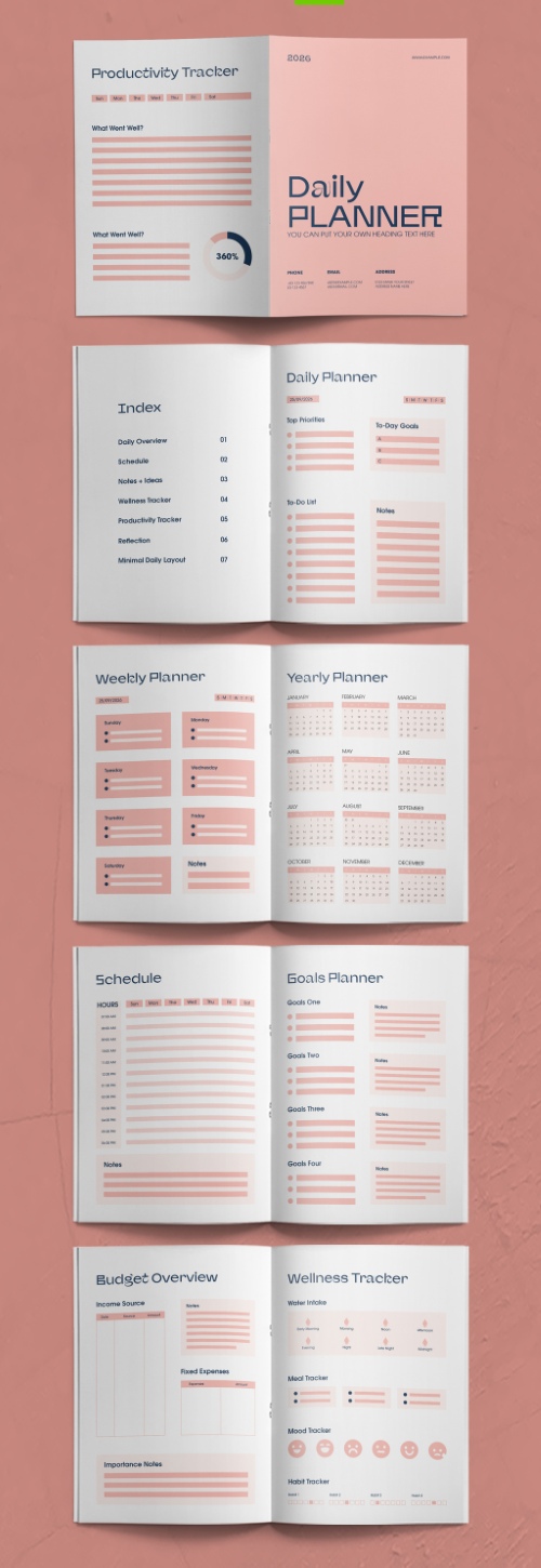 2026 InDesign Calendar Templates 51xINDD