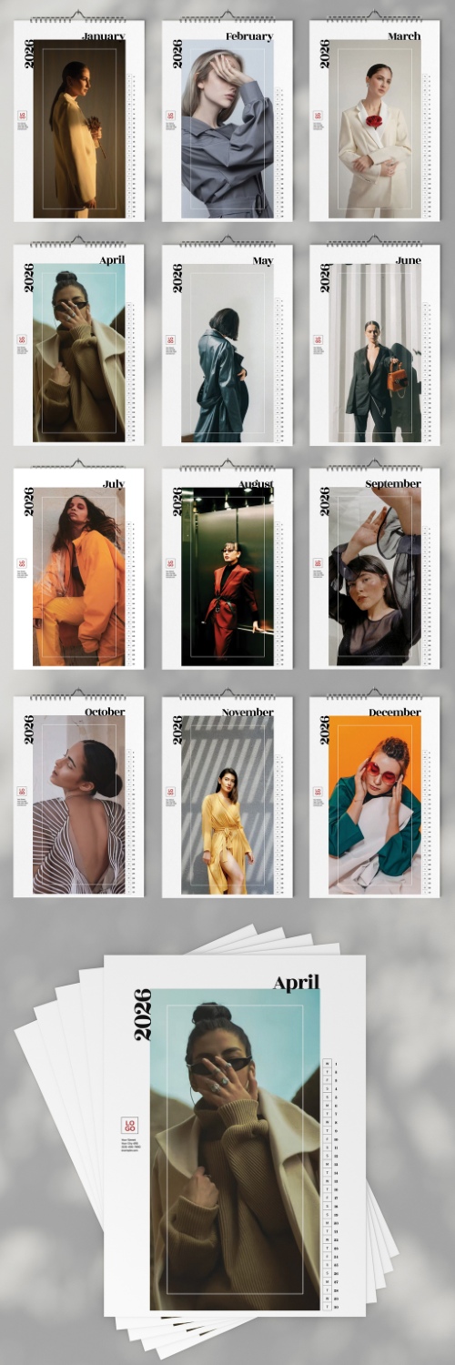 2026 InDesign Calendar Templates 51xINDD