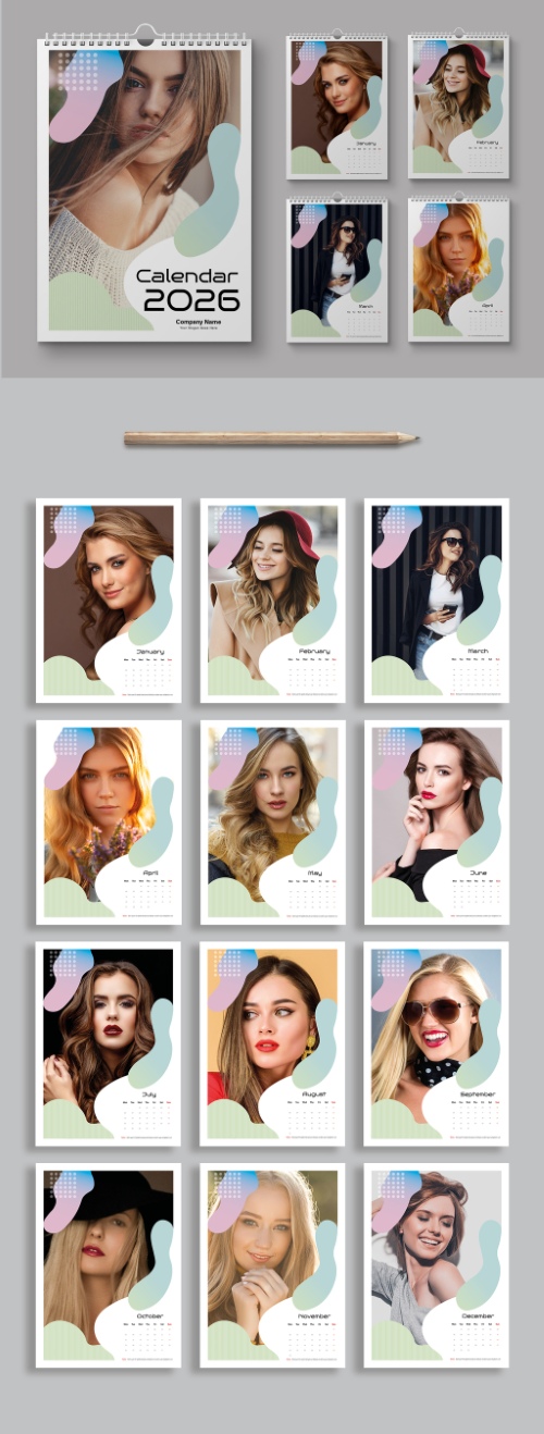 2026 InDesign Calendar Templates 51xINDD