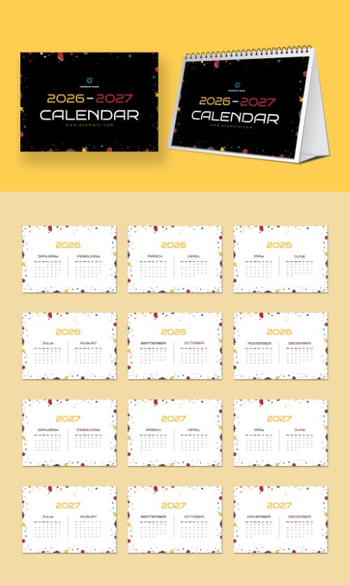 2026 InDesign Calendar Templates 51xINDD