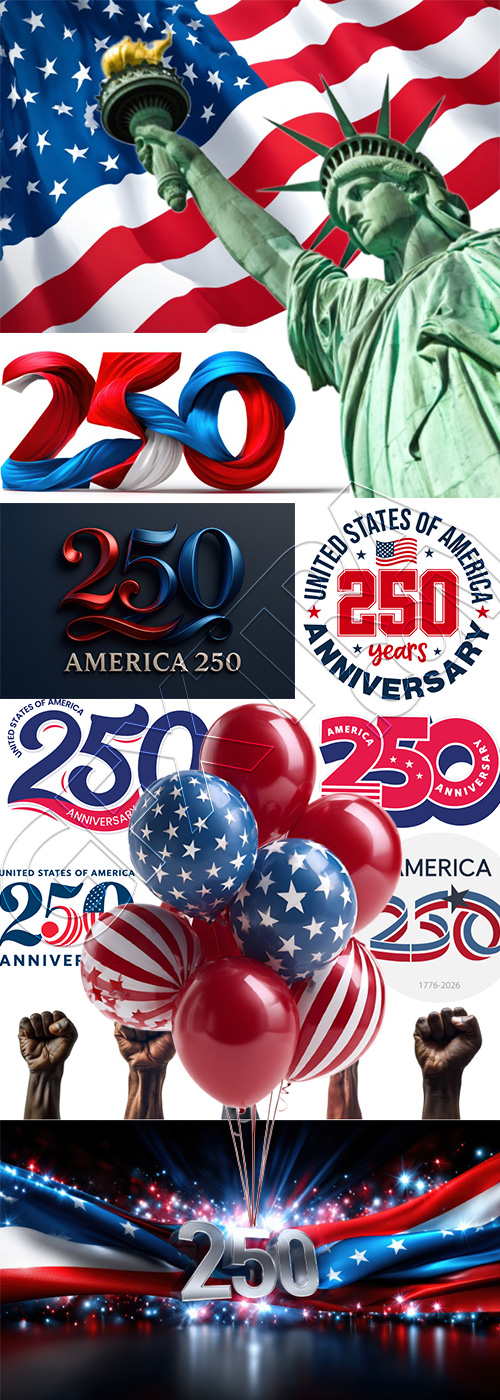 USA is 250 Years Old Patriotic Designs Bundle