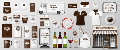Food & Drink Identity Mock-Ups 28xAI