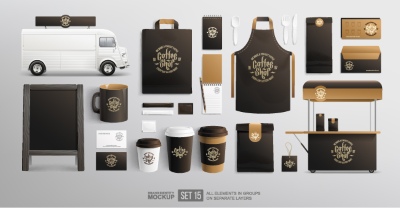 Food & Drink Identity Mock-Ups 28xAI