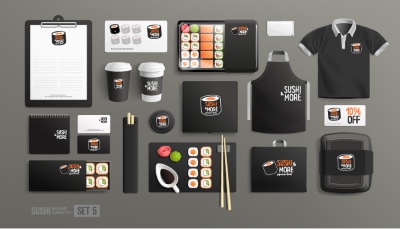 Food & Drink Identity Mock-Ups 28xAI
