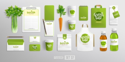 Food & Drink Identity Mock-Ups 28xAI