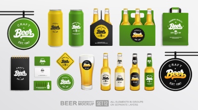 Food & Drink Identity Mock-Ups 28xAI