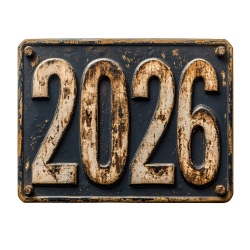 New Year 2026 Transparent Numbers 25xPNG