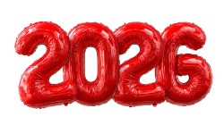 New Year 2026 Transparent Numbers 25xPNG