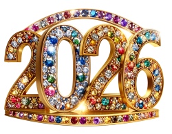 New Year 2026 Transparent Numbers 25xPNG