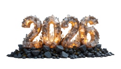New Year 2026 Transparent Numbers 25xPNG