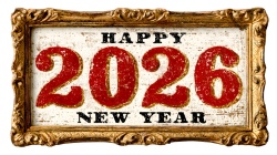 New Year 2026 Transparent Numbers 25xPNG