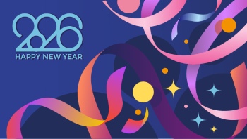 New Year 2026 Vector Numbers 25xAI