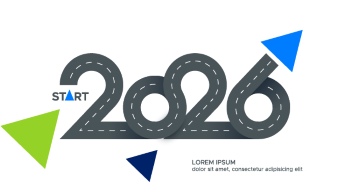 New Year 2026 Vector Numbers 25xAI