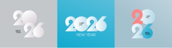 New Year 2026 Vector Numbers 25xAI