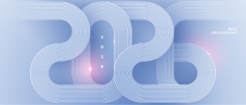 New Year 2026 Vector Numbers 25xAI