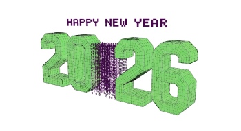 New Year 2026 Vector Numbers 25xAI