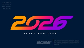 New Year 2026 Vector Numbers 25xAI