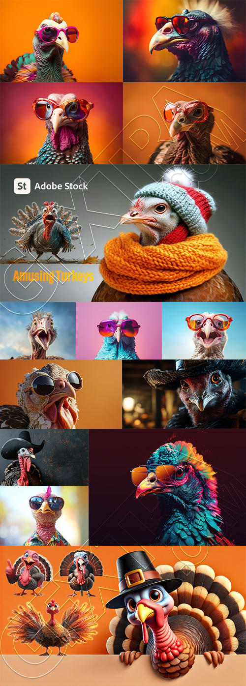 Amusing Turkeys 30xJPEG