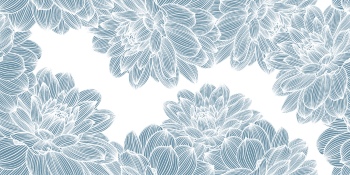 Dahlia Aster Seamless Patterns #1, 25xAI