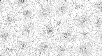 Dahlia Aster Seamless Patterns #1, 25xAI