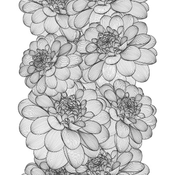 Dahlia Aster Seamless Patterns #1, 25xAI