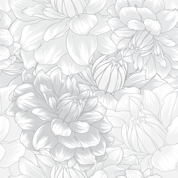 Dahlia Aster Seamless Patterns #1, 25xAI