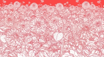 Dahlia Aster Seamless Patterns #1, 25xAI
