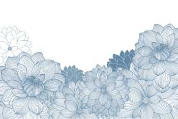 Dahlia Aster Seamless Patterns #1, 25xAI