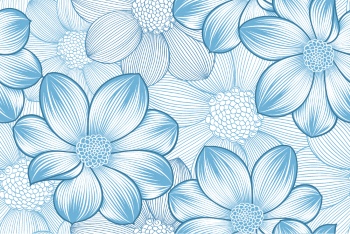 Dahlia Aster Seamless Patterns #1, 25xAI