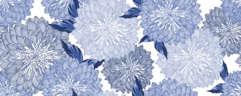 Dahlia Aster Seamless Patterns #1, 25xAI