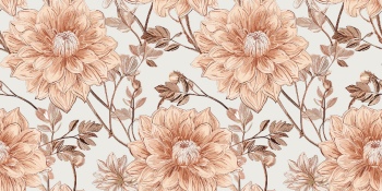 Dahlia Aster Seamless Patterns #2, 25xAI