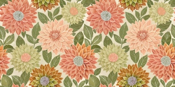 Dahlia Aster Seamless Patterns #2, 25xAI
