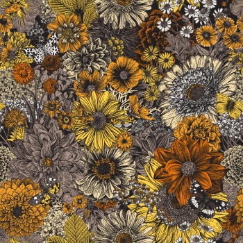 Dahlia Aster Seamless Patterns #2, 25xAI