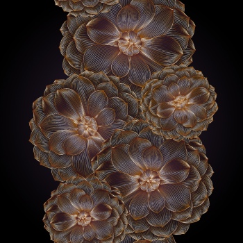 Dahlia Aster Seamless Patterns #2, 25xAI