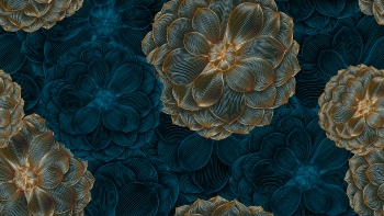 Dahlia Aster Seamless Patterns #2, 25xAI