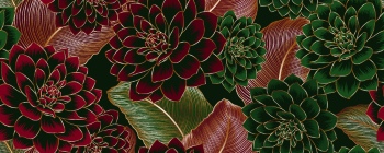 Dahlia Aster Seamless Patterns #2, 25xAI