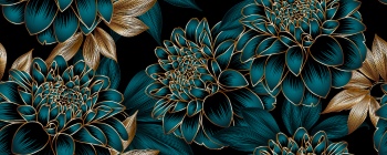 Dahlia Aster Seamless Patterns #2, 25xAI