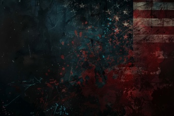 Bloody American Flags - Hero or Invader 32 Images