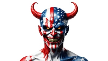 Bloody American Flags - Hero or Invader 32 Images