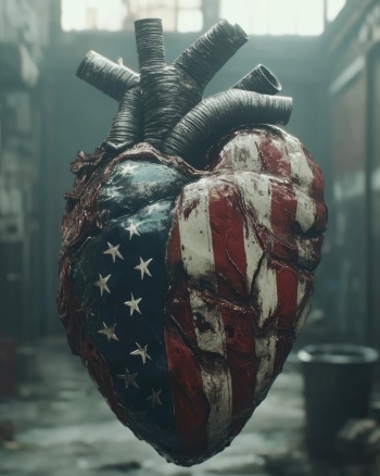 Bloody American Flags - Hero or Invader 32 Images