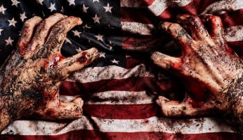 Bloody American Flags - Hero or Invader 32 Images