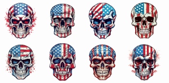 Bloody American Flags - Hero or Invader 32 Images