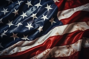 Bloody American Flags - Hero or Invader 32 Images