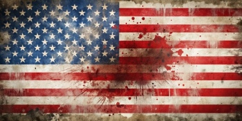 Bloody American Flags - Hero or Invader 32 Images