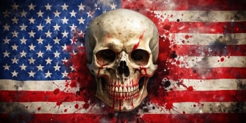 Bloody American Flags - Hero or Invader 32 Images