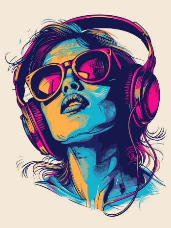 T-Shirt Design Fascinating Faces #1, 25xAI