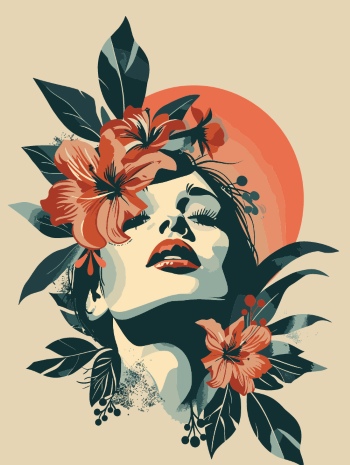 T-Shirt Design Fascinating Faces #1, 25xAI