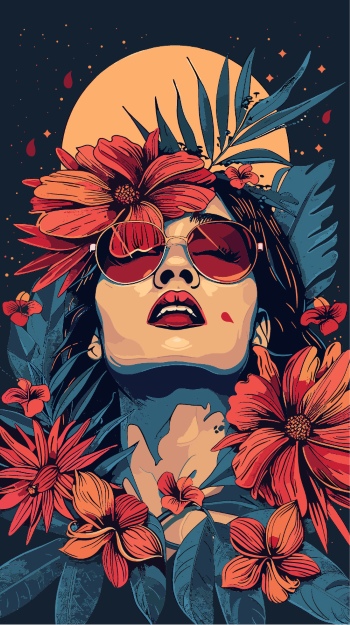 T-Shirt Design Fascinating Faces #1, 25xAI